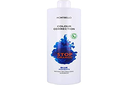 Montibello Stop Orange Colour Correction Champú 1000 ml (Neutralizador+Pigmento Azul), 1 l (Paquete de 1)