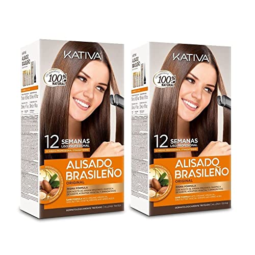 Kativa Keratina y Argán - Kit Alisado Brasileño PACK 2x150 ml